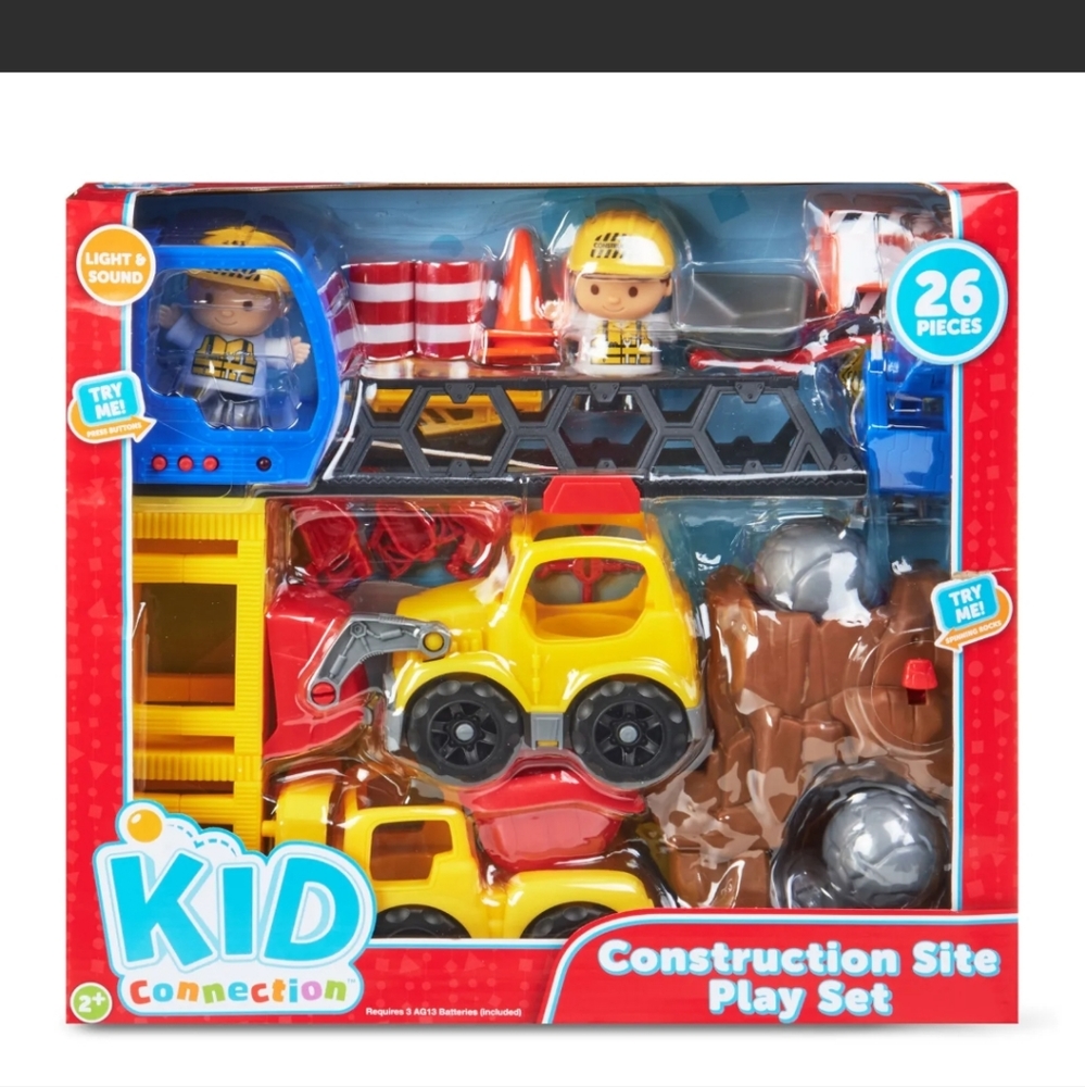 Kid Connection Construction Site/ Building Site Play Set, 26 Pieces